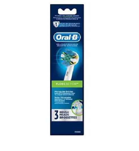 GENUINE 3 ORAL-B Floss Action TRIUMPH Replacement Toothbrush Tooth Brush Heads