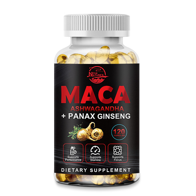 Organic Maca Root Capsules 10000mg, Peruvian Maca Extract for Men & Women 120pcs