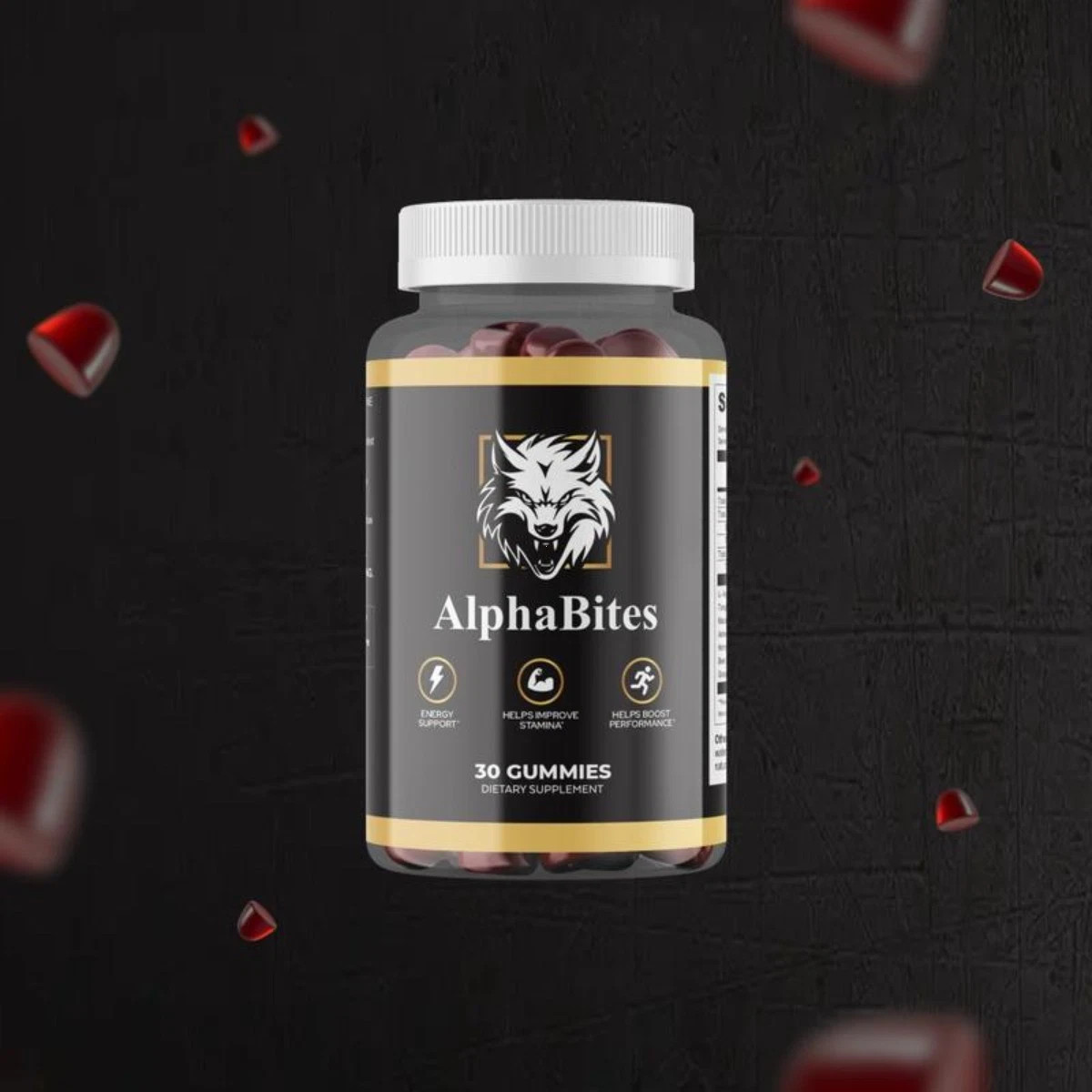 AlphaBites Mens Gummies | Boost Energy, Daily Stamina with 7 Natural Herbs