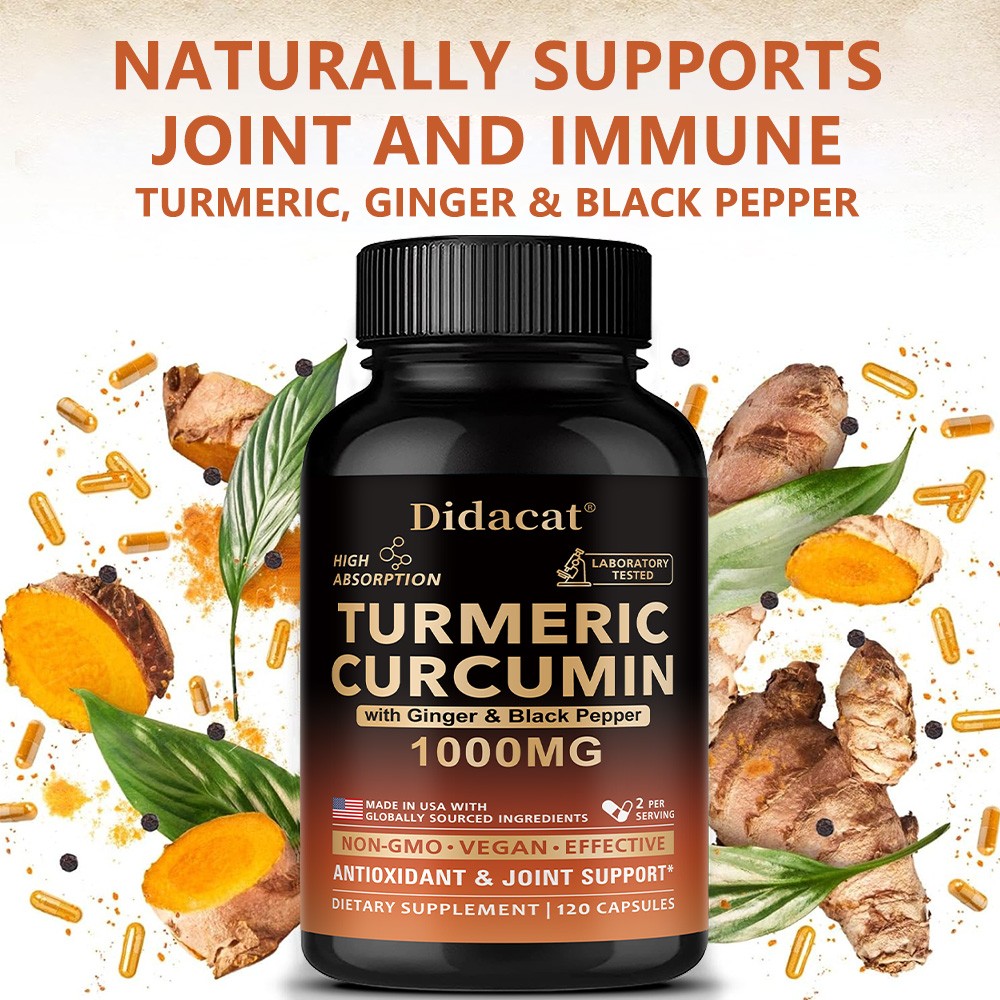 Organic curcumin complex formula: Health support, revitalizing body and mind.