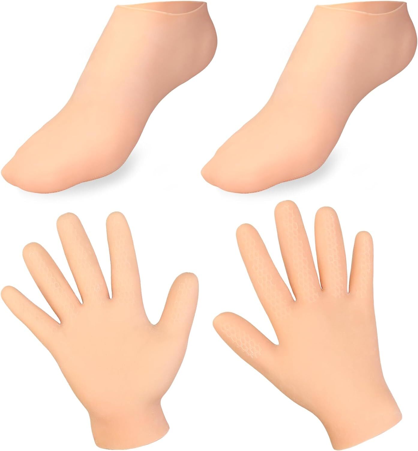 2× Moisturizing Silicone Gloves & Foot Care Socks Hand Spa Pedicure Hydrating US