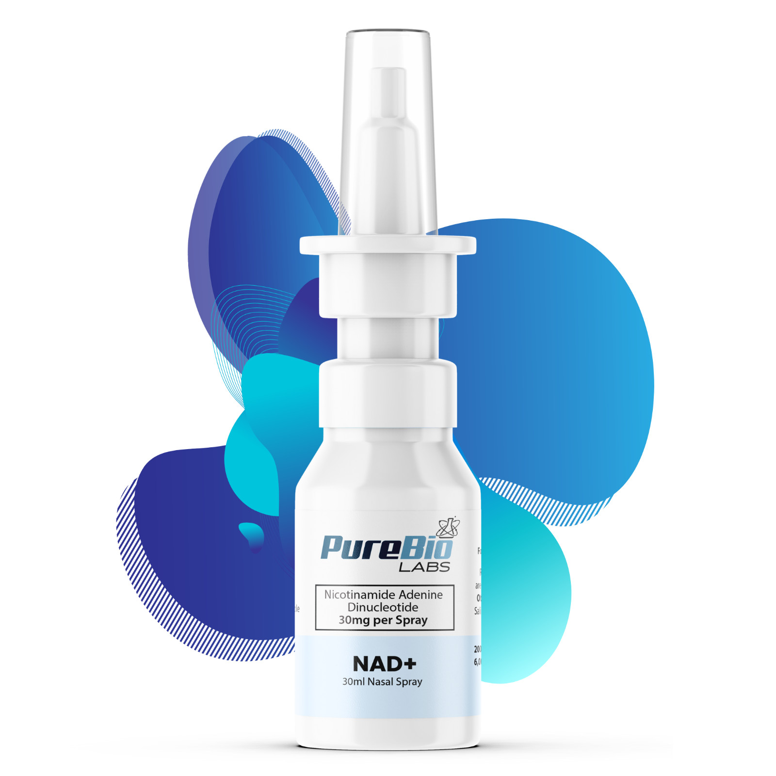 NAD+ Nasal Spray – 30mg per Spray, 30ml Total, 200 Sprays, USA Made (1 Bottle)