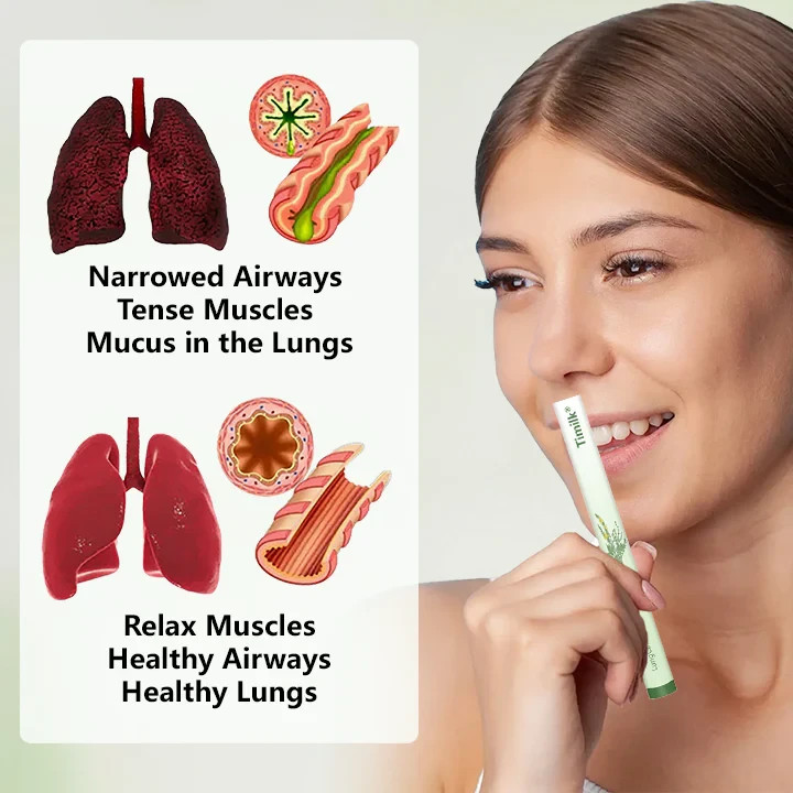 Timilk LungCare Mullein Inhaler Natural Lung Cleanse Respiratory Support