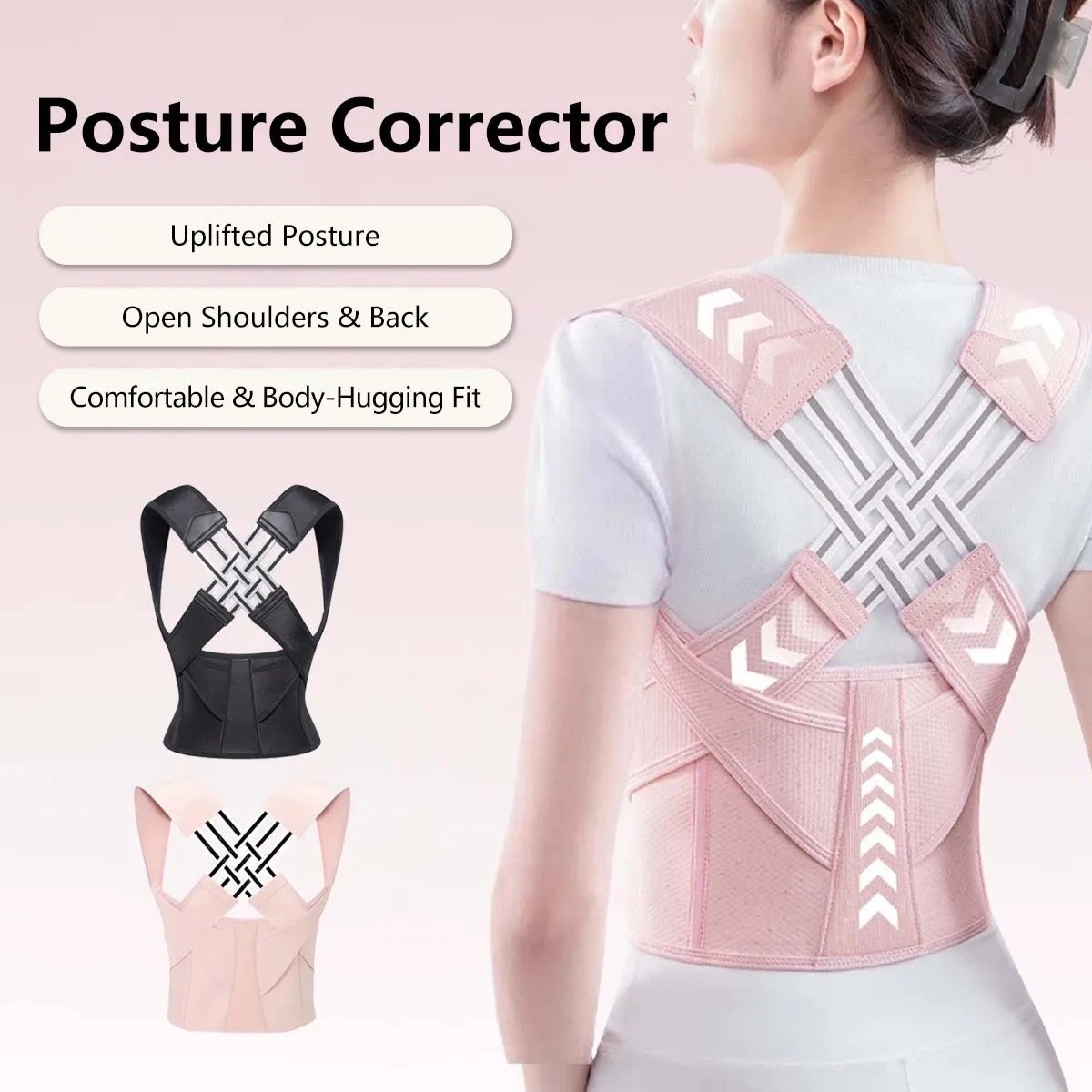 Back Brace Posture Corrector Women Men Shoulder Straightener Adjustable Support