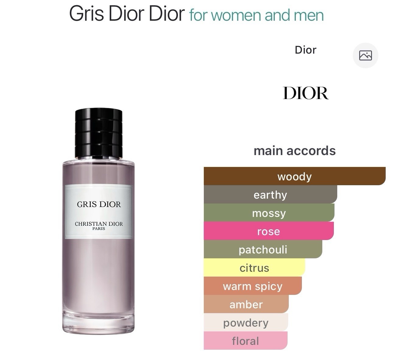 Christian Dior Gris Dior Eau de Parfum Spray, 6.8 fl oz (Regular Size)