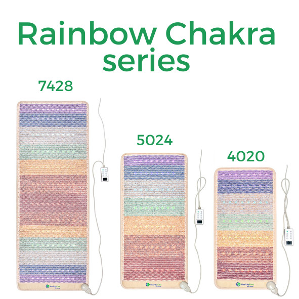 HealthyLine Rainbow Chakra Heating Mat with PEMF FIR Negative Ions Pad