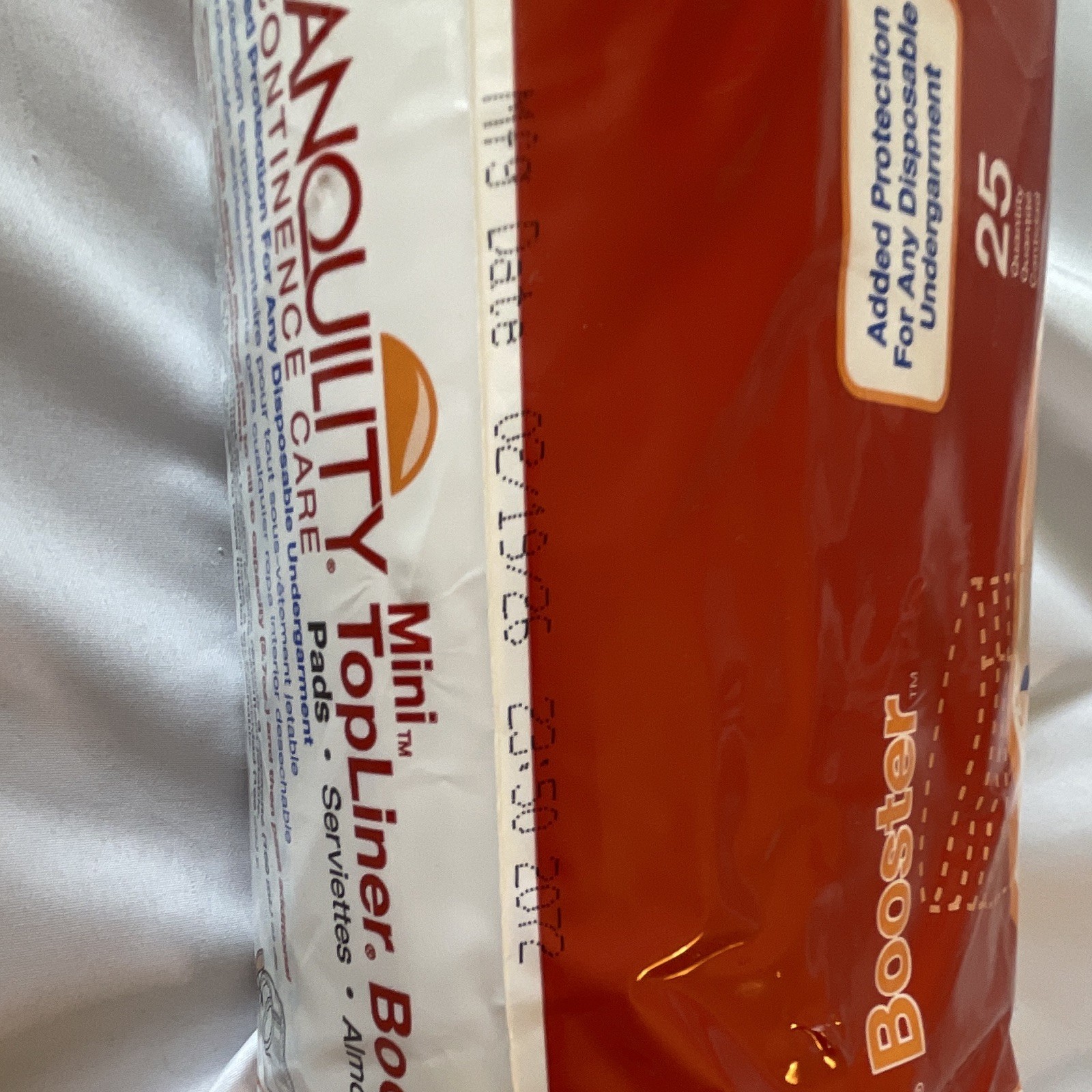 Tranquility TopLiner Booster Mini Incontinence Pads Regular 169 mL 25 Ct