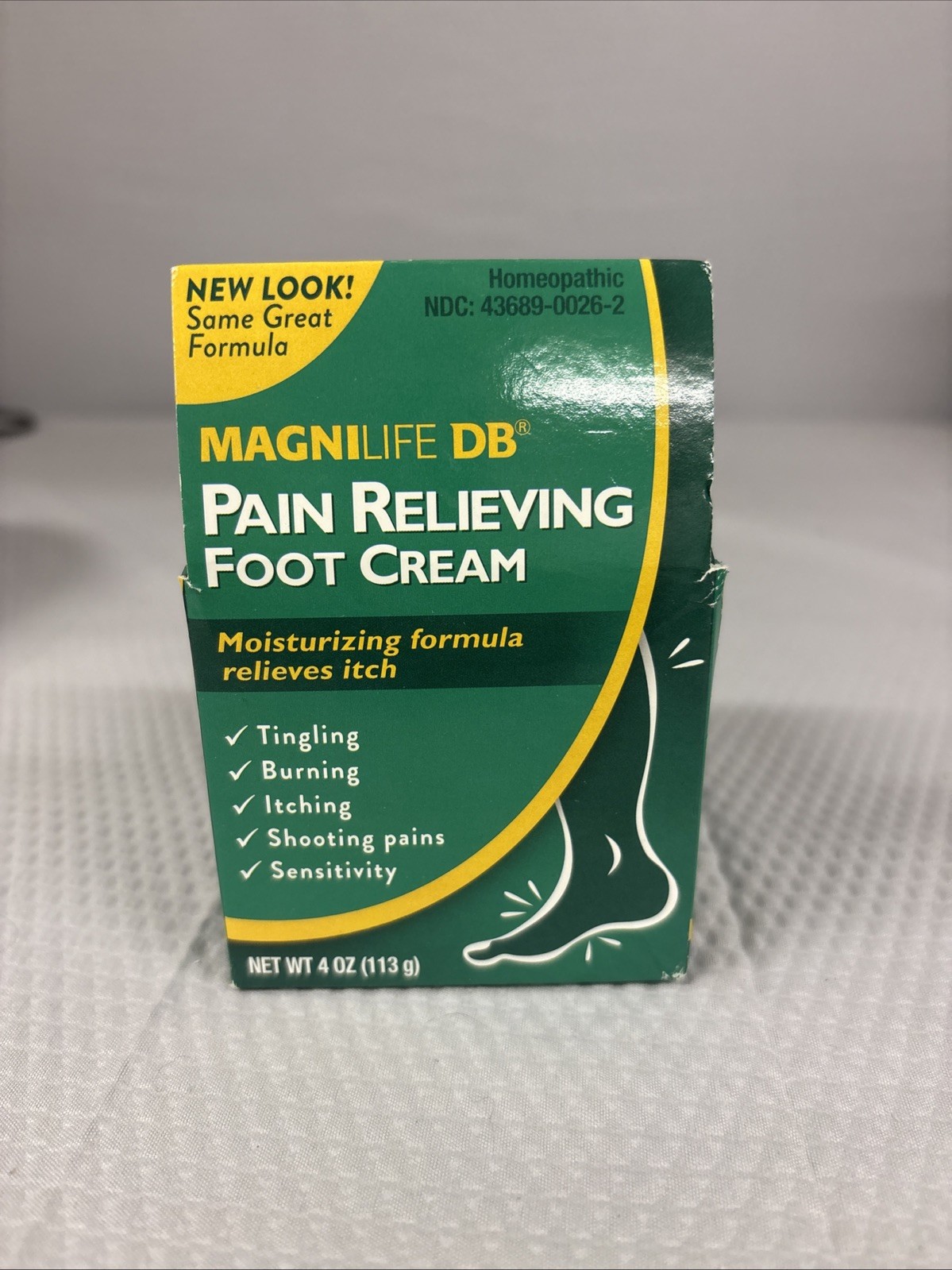 Magnilife DB Pain Relieving Foot Cream Homeopathic Moisturizing 4 oz