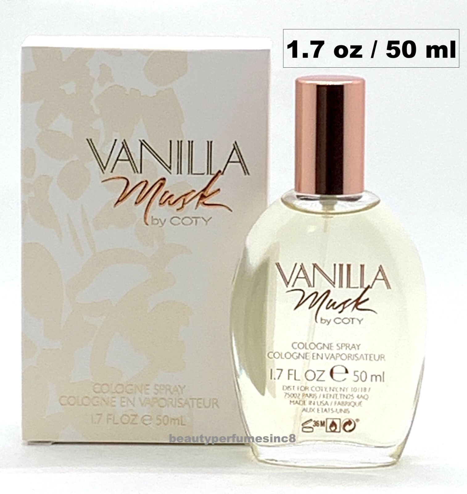 Vanilla Musk by Coty 1.7 oz 50 ml Cologne Spray Perfume for Women New in Box