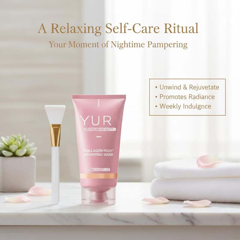 Yuri Korean Collagen Night Wrapping Mask 75ml Hydrating Sleeping Mask New In Box