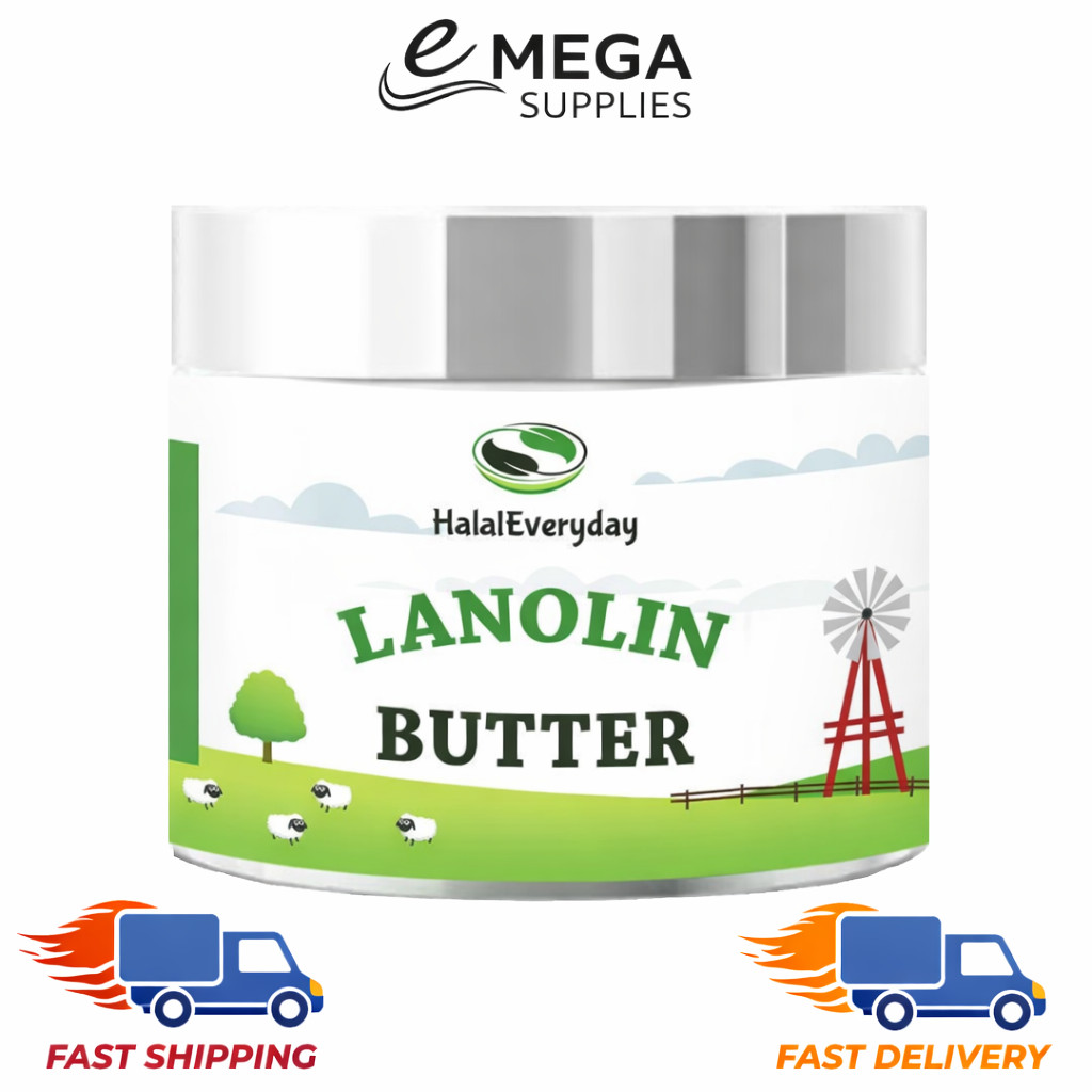 HalalEveryDay Lanolin Anhydrous 8 oz – Ultra Refined Moisturizing Balm