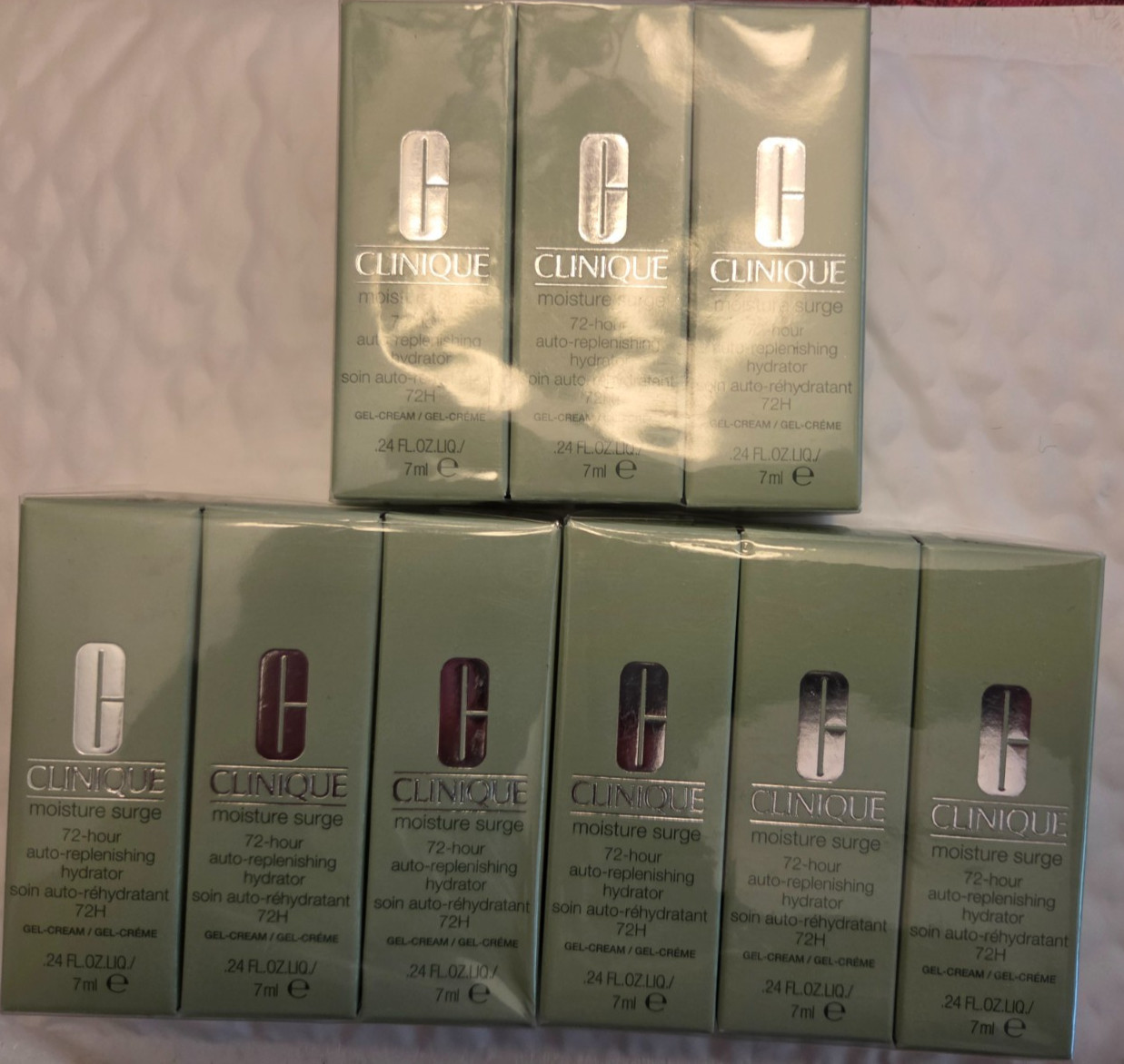 Clinique Moisture Surge 72hr Auto-Replenishing Hydrator Size .24 OZ – 9 Pack