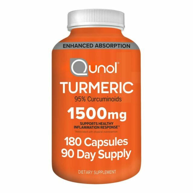 Qunol Turmeric 95% Curcuminoids 1500mg – 220 Capsules, EXP 2028