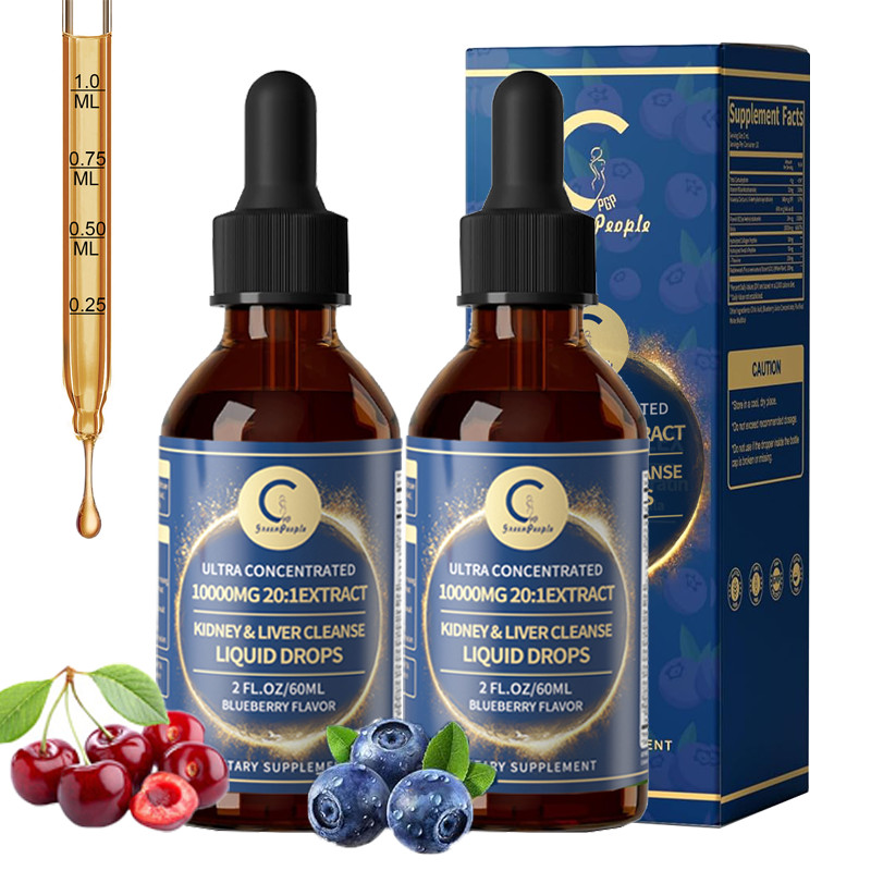 2x Kidney Cleanse Detox & Repair Supplement Natural Non-GMO Herbal Extract Drop