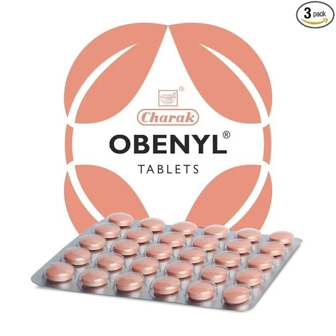 6 X Charak Ayurveda Obenyl 30 Tablets Ayurvedic Herbal Product