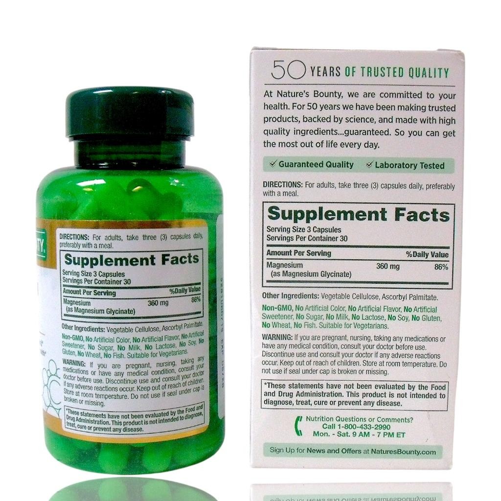 (3-Pack) Nature’s Bounty Advanced Magnesium Glycinate 90-Caps Each, Exp: 06/2028