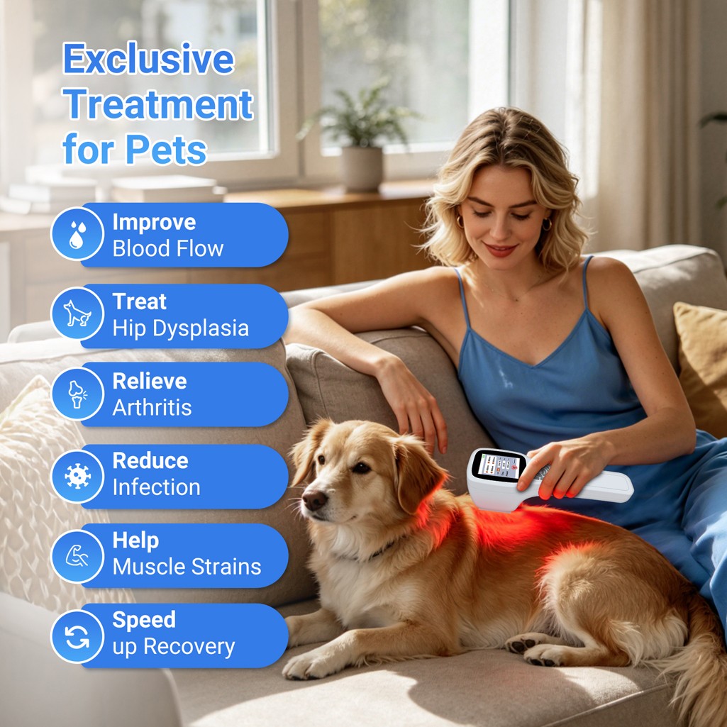 Handheld 2500mW LLLT Laser NIR Light Physiotherapy Device for Joints Pain Relief