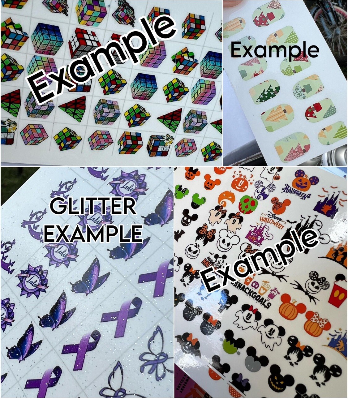 Barnyard Cartoon Waterslide Nail Art Decals Set Of 50 + Bonus & Instructions
