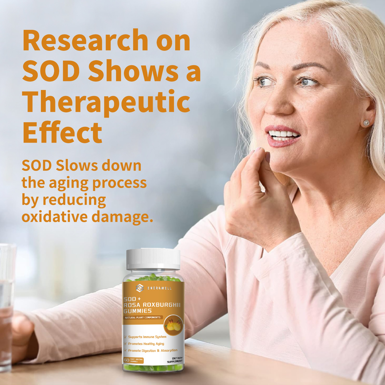 SOD + Rosa Roxburghii Gummies For Immunity Support | Skin Health | 02/07/2027