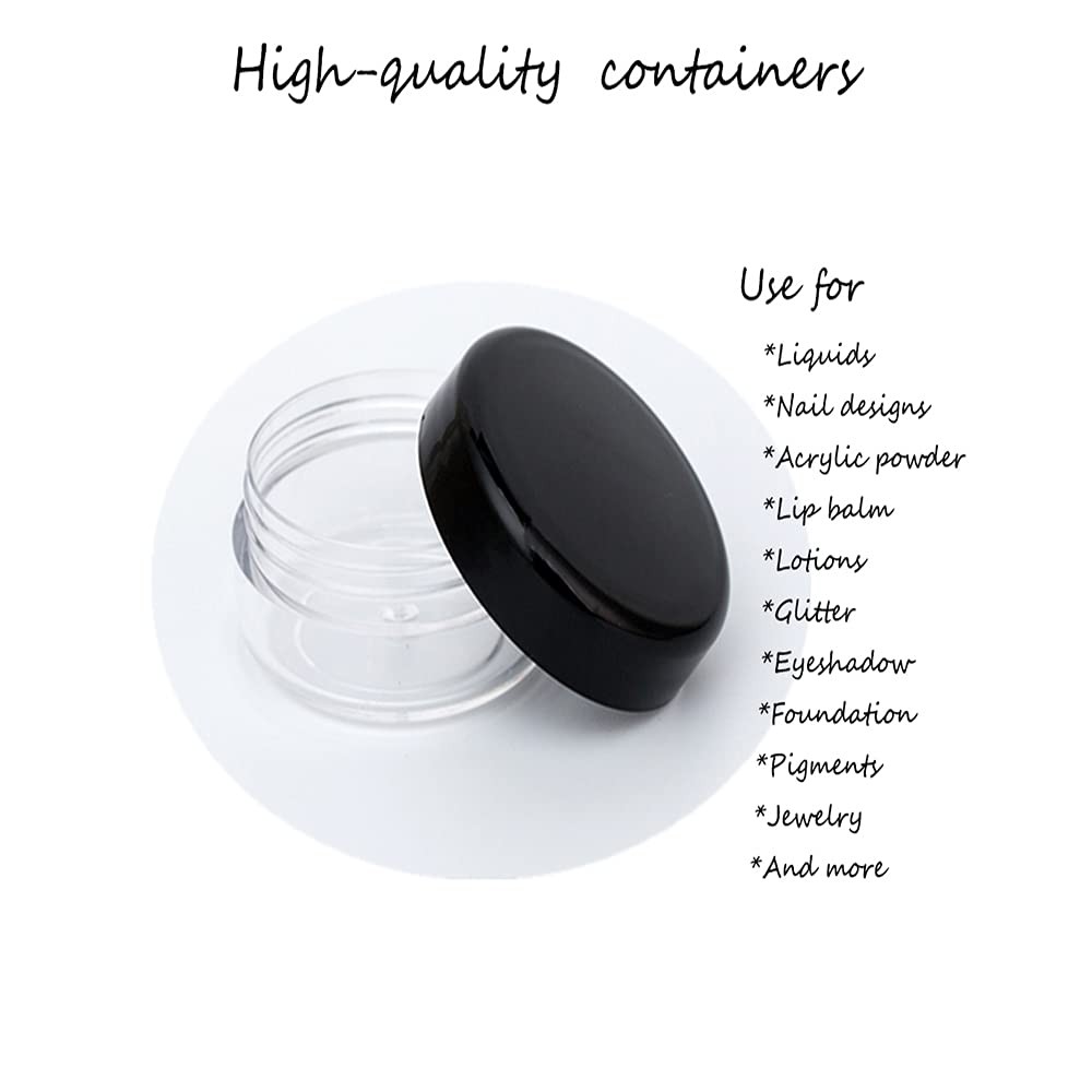 40 Pack 10Gram 10ml Small Sample Containers with Lids for Makeup Lotion Lip Balm
