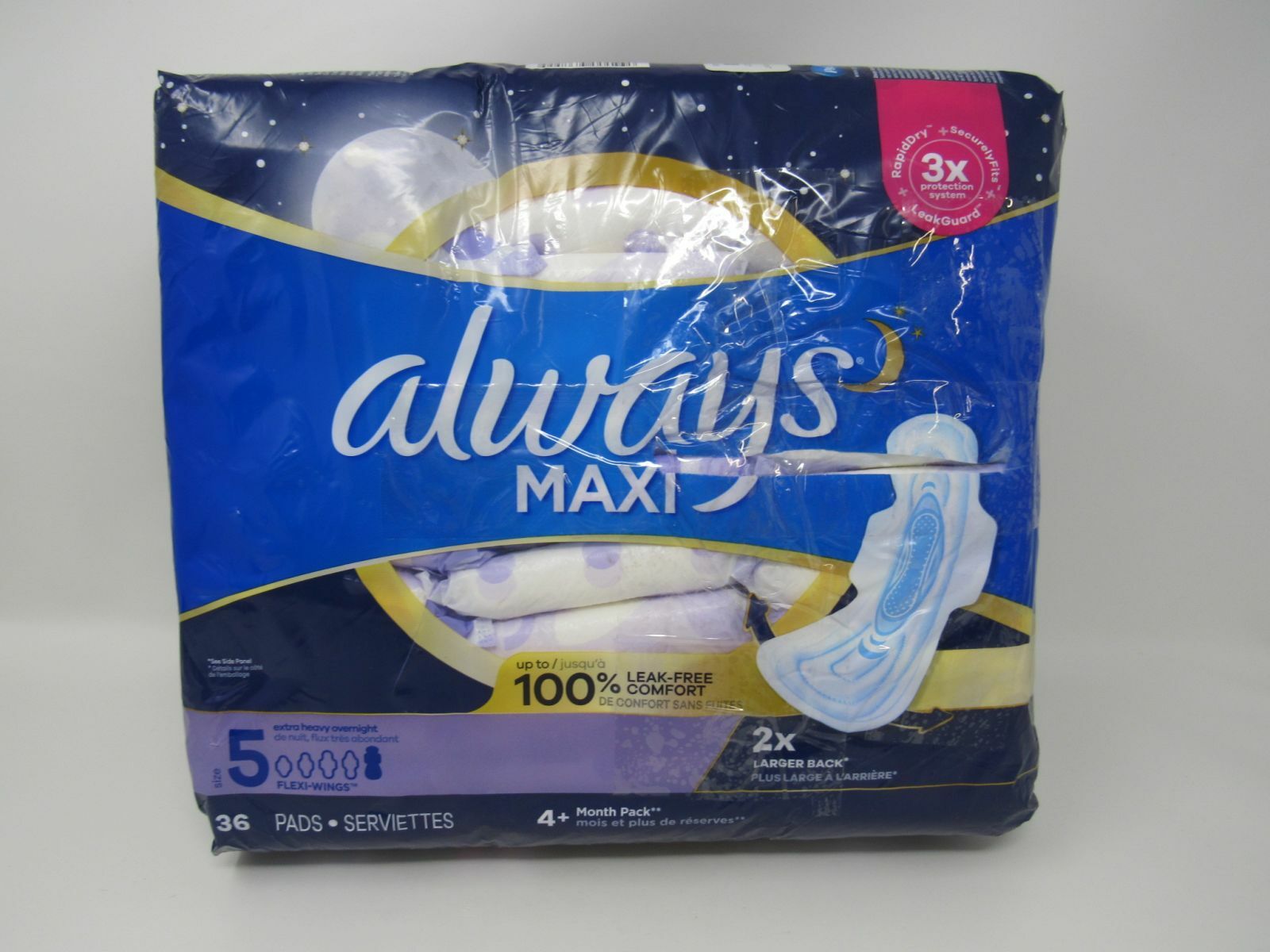 Procter & Gamble Always Maxi Pads 36 ct. Size 5 Extra Heavy Overnight