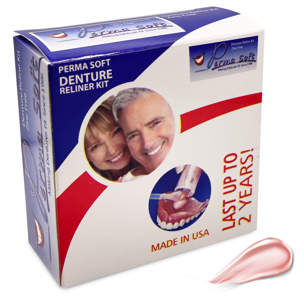 PERMA SOFT Denture Reline Kit | DENTURE RELINER KIT FOR UPPER AND LOWER DENTURE