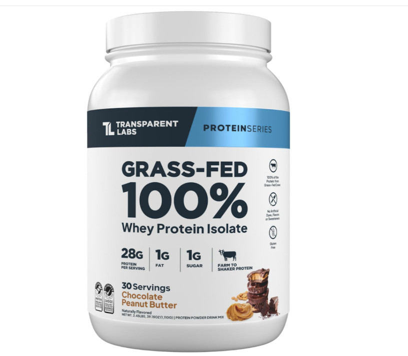 Transparent Labs Whey Isolate Chocolate Peanut Butter 30 Servings 28g Protein