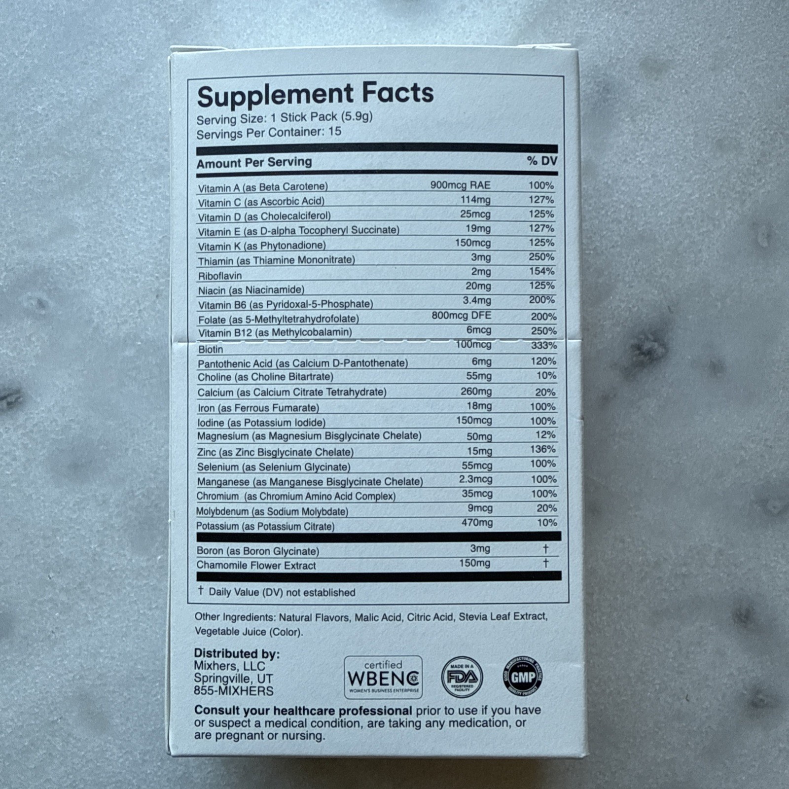 Mixhers PRENATAL+ pre&postnatal Support 15 Servings. BB:4/26. BERRY POMEGRANATE!