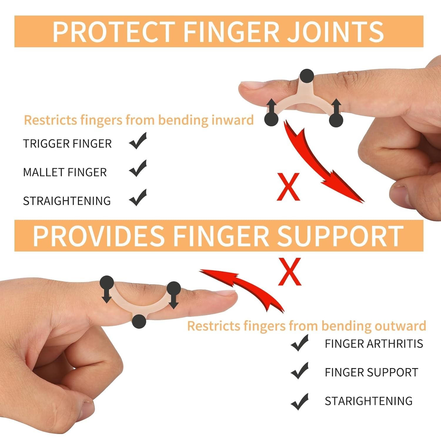 8-40 PCS Oval Finger Splints Trigger Finger Kit for Size 5,6,7,8,9,10,11,12 US