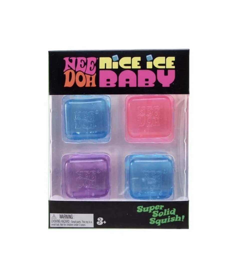 NeeDoh Nice Ice Baby 4-pack, Nee Doh Mini Squishy Stress Ice , Set Of Four NEW