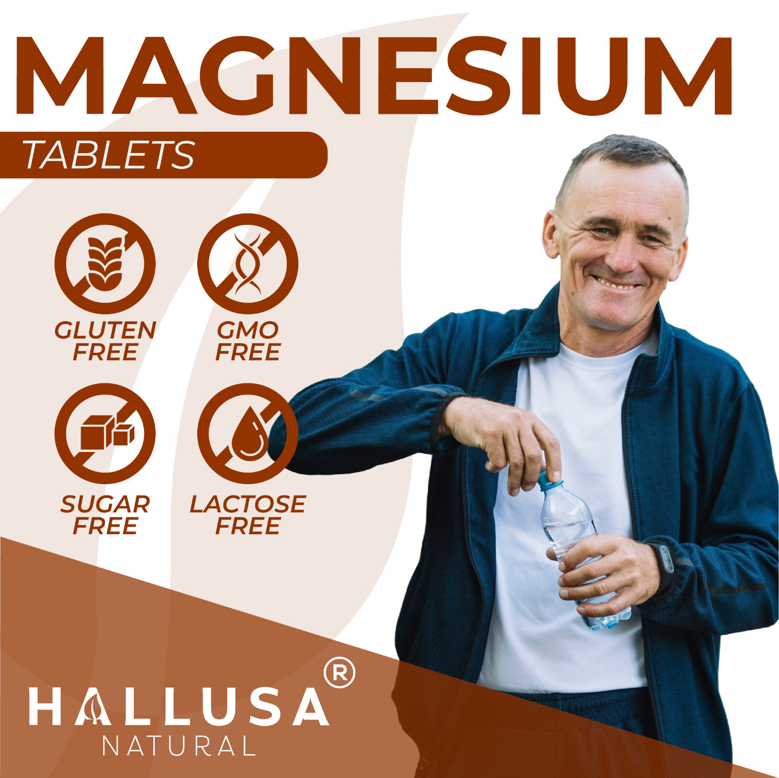 MAGNESIUM – Muscular & Nervous System Support – Bone Wellness – 60 Tab