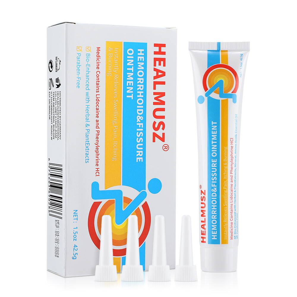 HEALMUSZ Hemorrhoid Ointment for Relief of Pain, Swelling, Discomfort, Itching