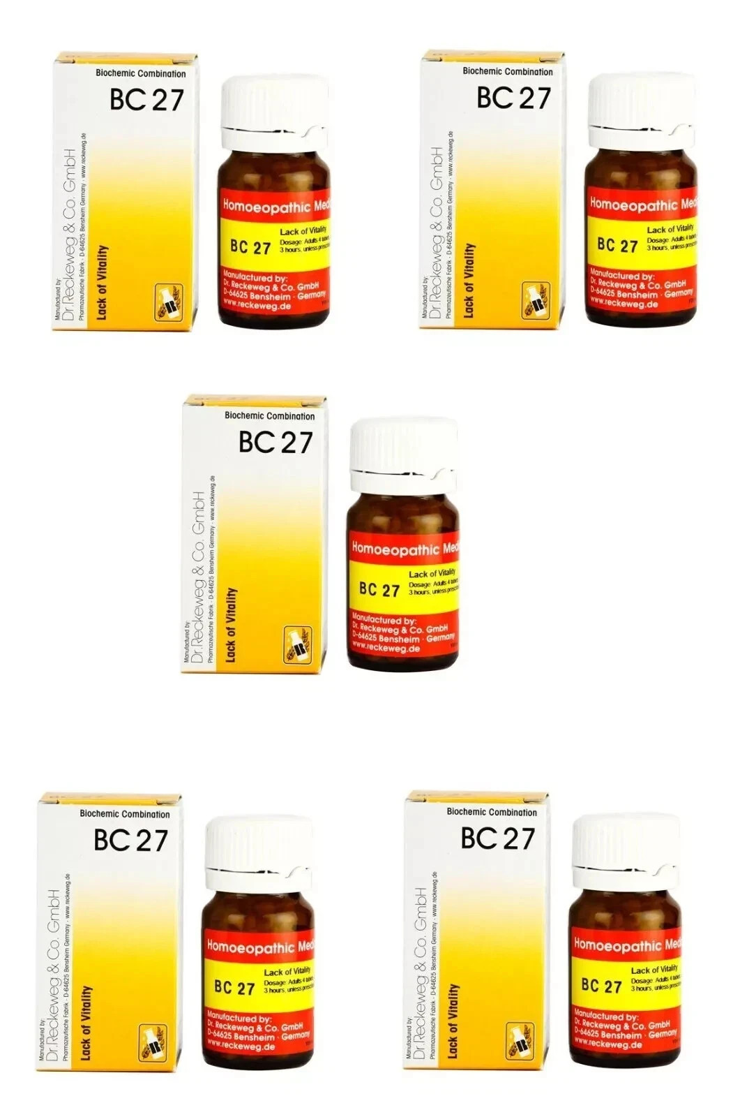 Dr. Reckeweg BC 27 Men wellness Homeo Remedy 20g X 5 Pack Natural Wellness