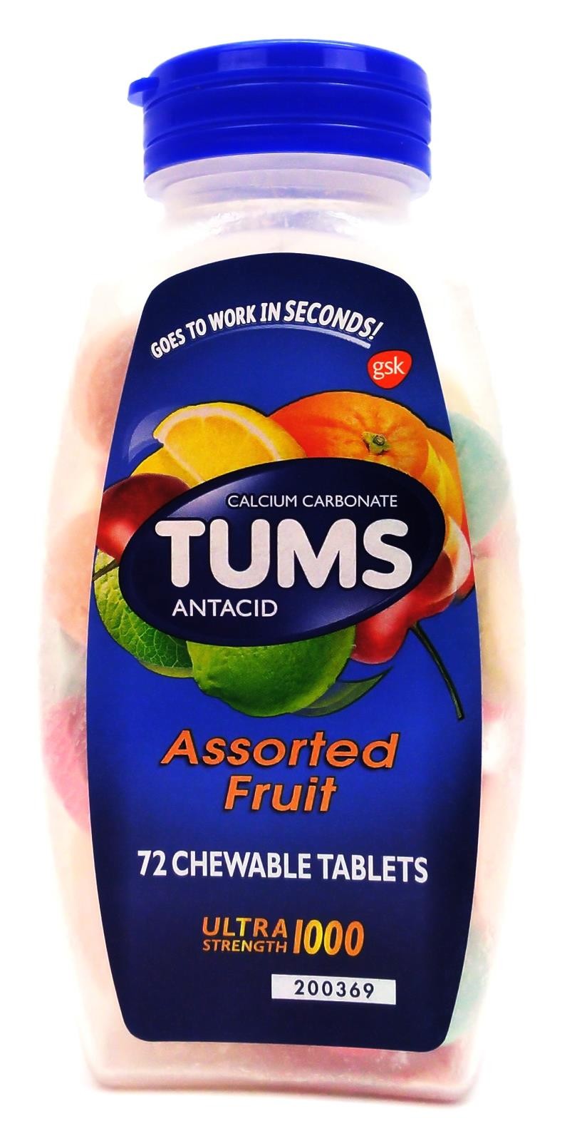 Tums Ultra Strength Heartburn Relief Chewable Antacid Tablets – 72 Count