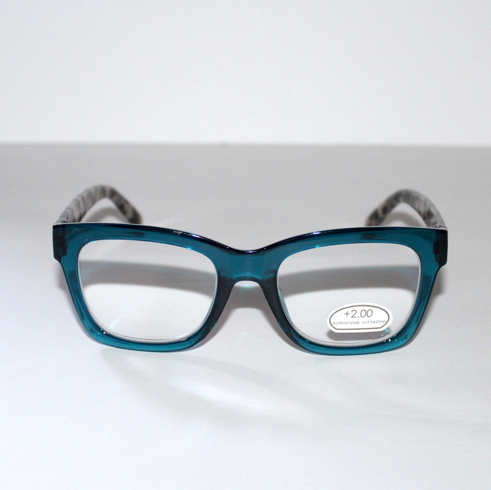 Adrienne Vittadini Glasses Readers women +2.00 blue AVR431HP thick frame