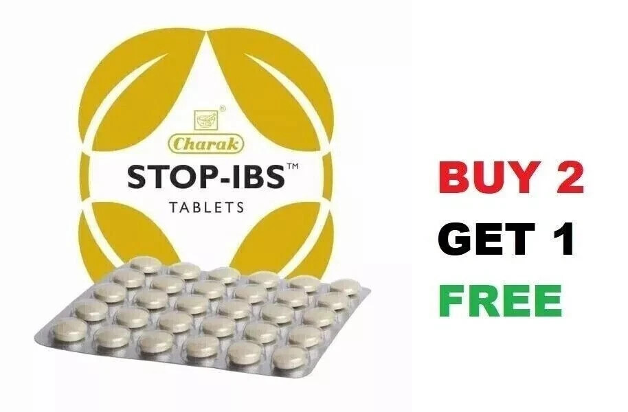Charak Stop-Ibs 30 Tabs For Irritable Bowel Syndrome (BUY 2 GET 1 FREE)