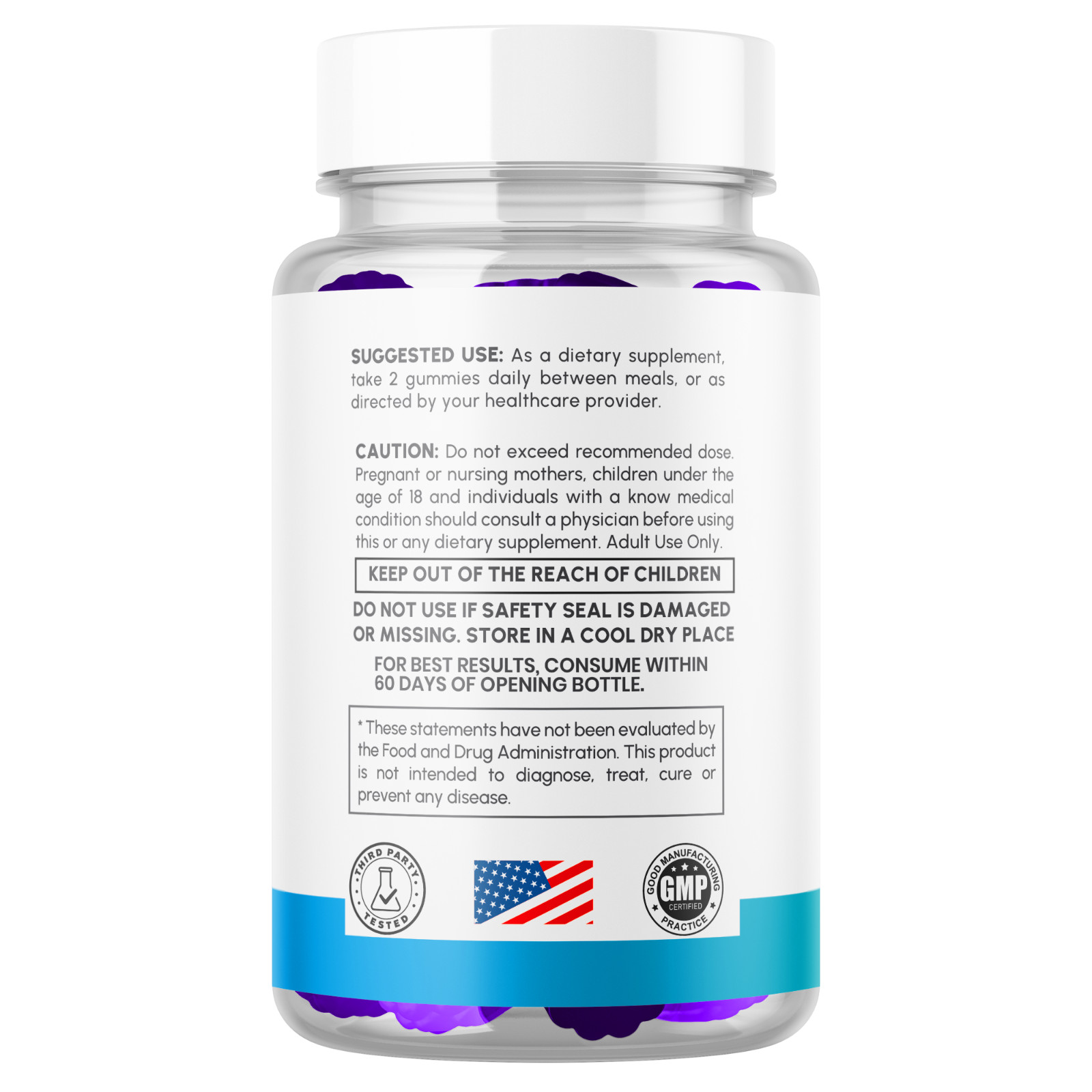(5 Pack) Pure Vantage Male Gummys Advanced Male Health Support 300 Gummies