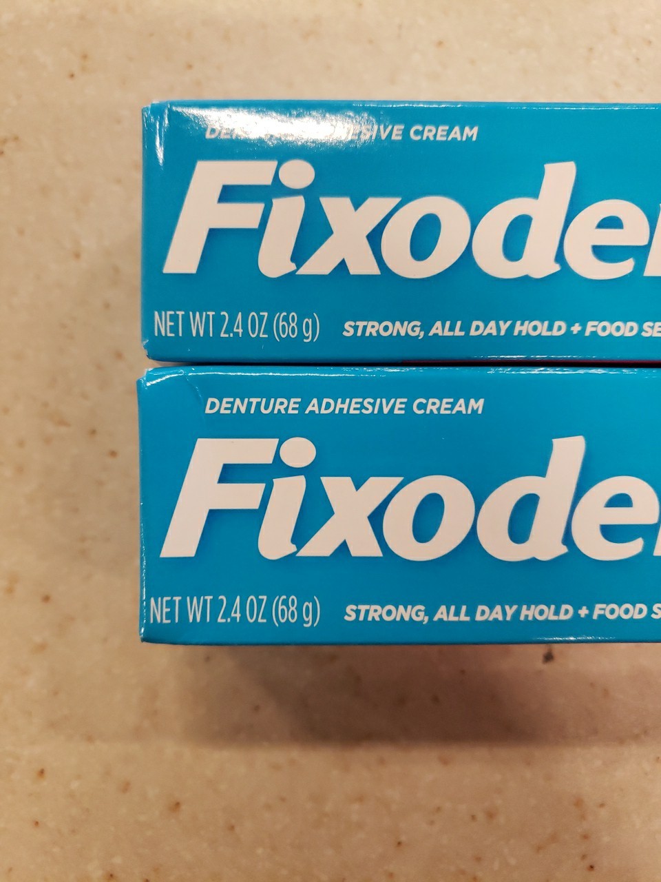 2 pk FIXODENT COMPLETE DENTURE ADHESIVE CREAM ORIGINAL 2.4 OZ