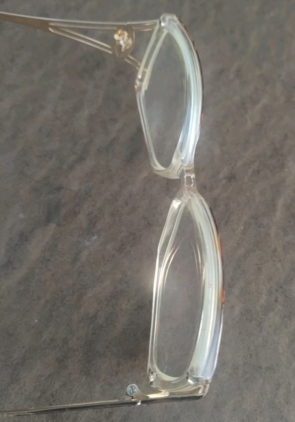 Saint Laurent SL Unknown Style Designer Eyeglasses..Red Wine And Champagne Color