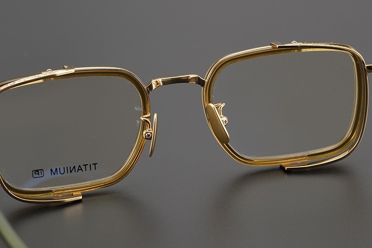 Titanium 54/49 mm Eyeglass Frames Ultralight Acetate Business Square Glasses
