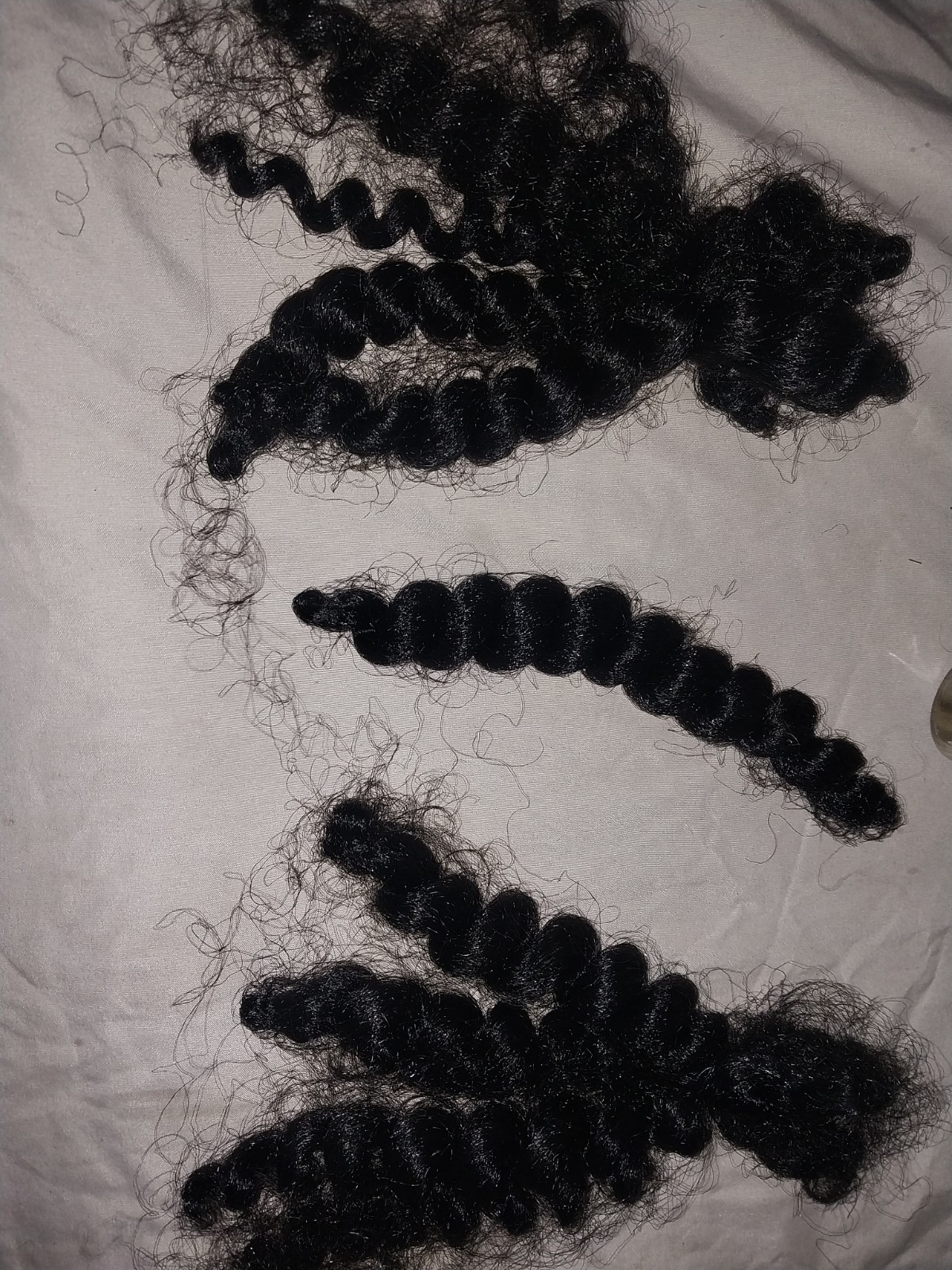Black Curly Synthetic Weft Hair Extension Bundle, 11-20 in, 2 Bundles