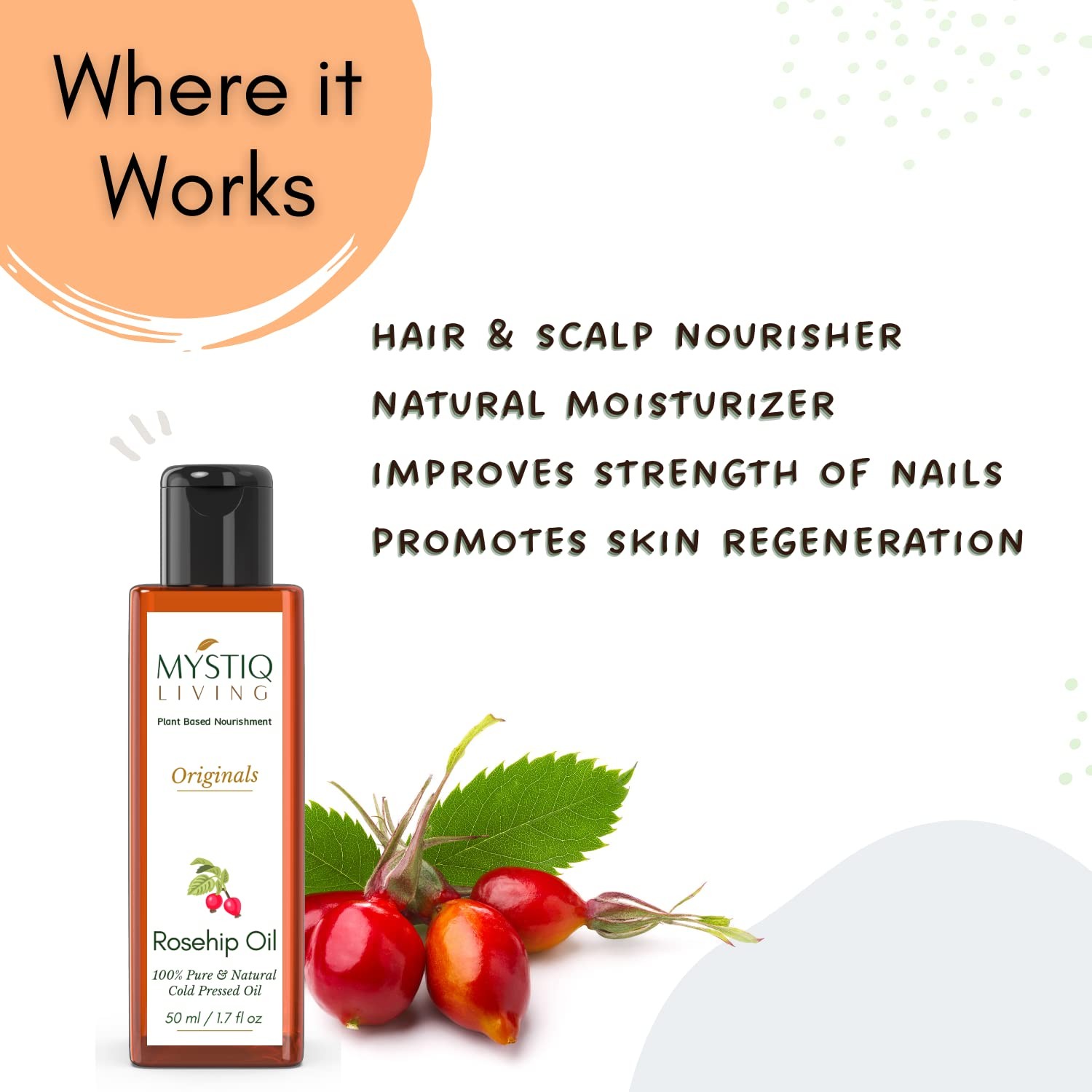 Mystiq Living Rosehip Oil 50ml