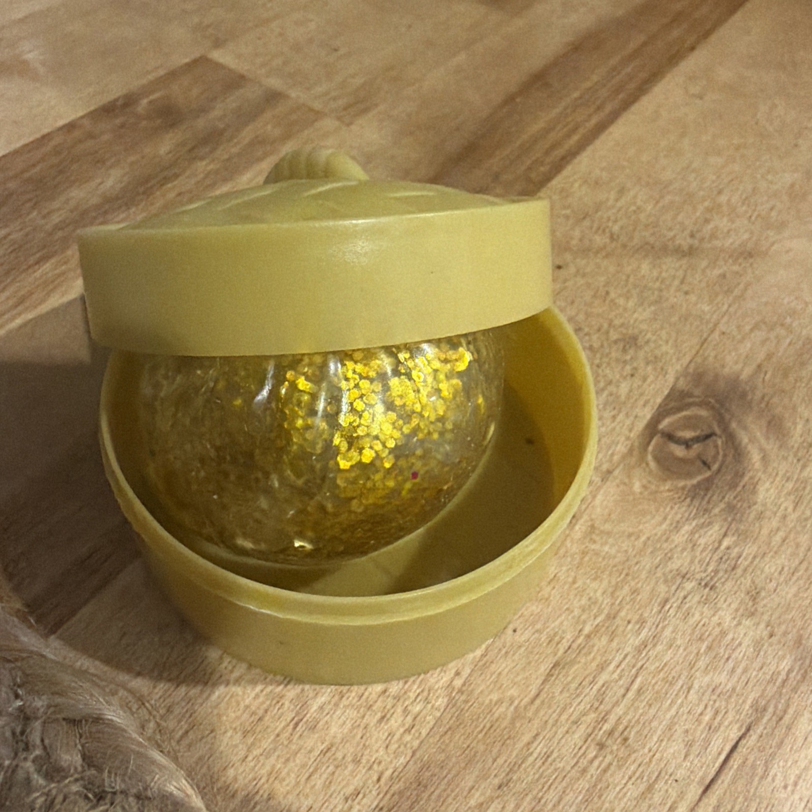 Gold Glitter Gel Squeeze Ball Stress Reliever Toy, 2 x 2 in, 0.2 lb