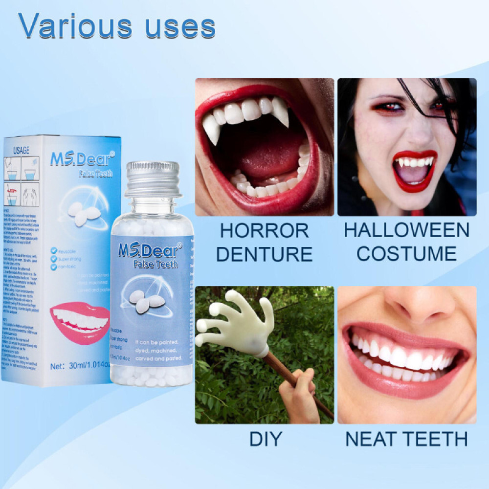 Permanent Strong Teeth Tooth Repair Dental Cement Cavity Filling Kit Fake Teeth.