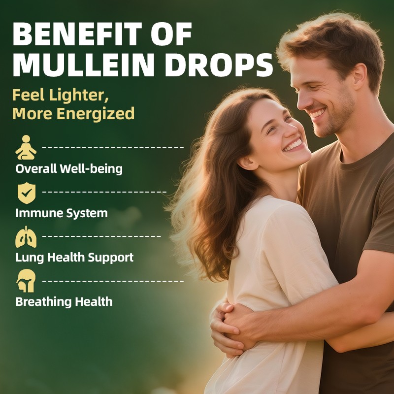 Mullein Extract Supplement Super Concentrated for Lungs Detox and Cleanse 60ML