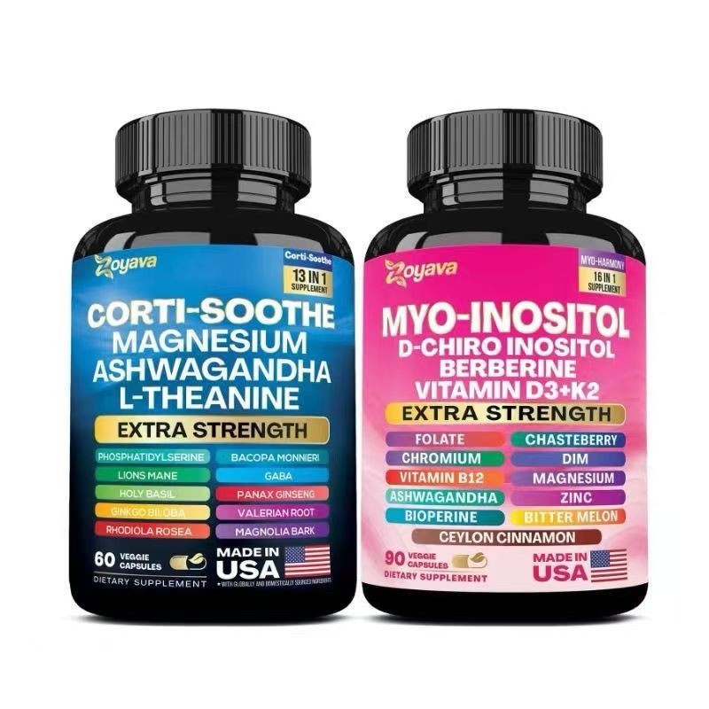 Cortisol & Myo-Inositol Supplement 13-in-1 Soothe & Smooth Bundle 150 Capsules