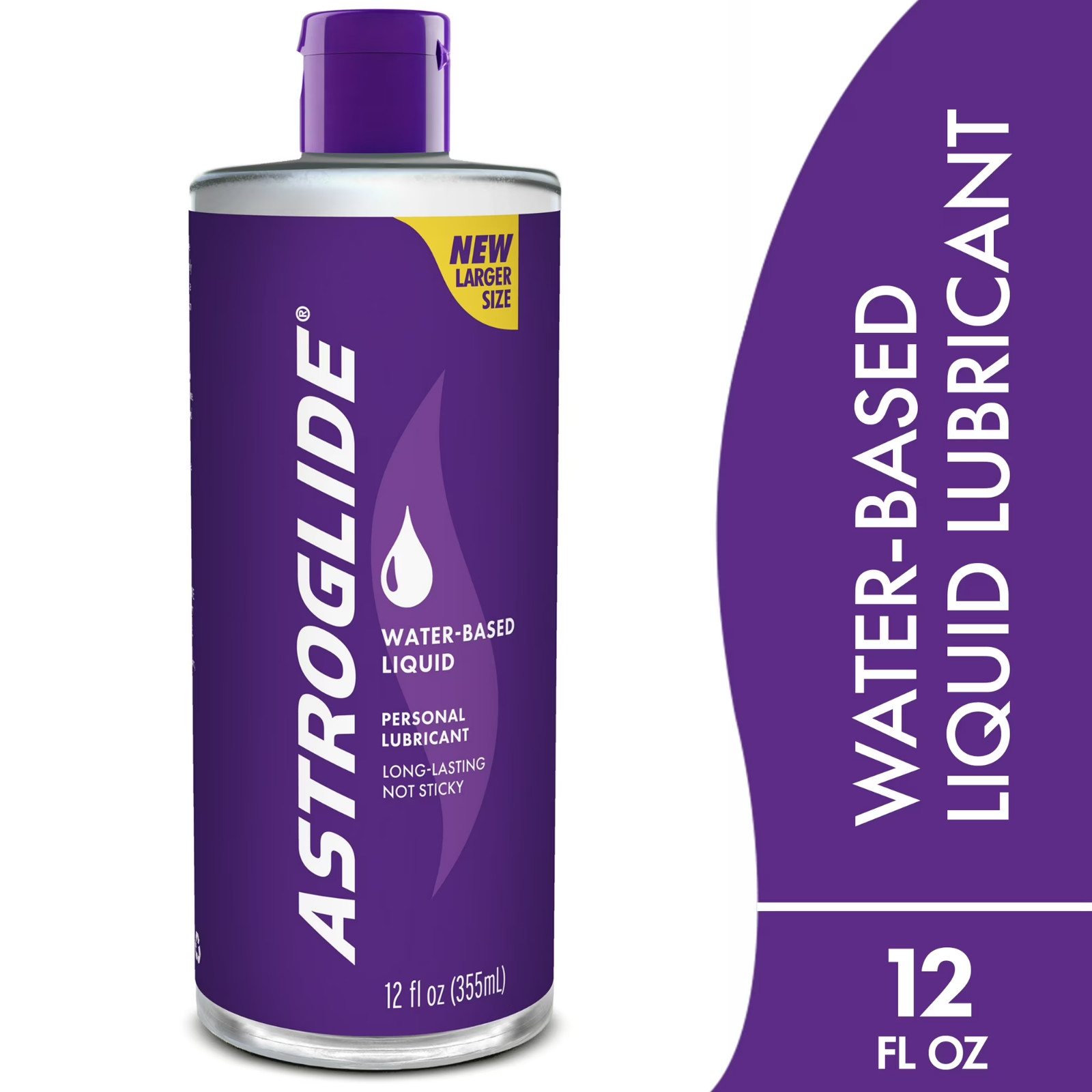 Astroglide Liquid, Water Based Personal Lubricant, Condom Compatible Lube 12oz