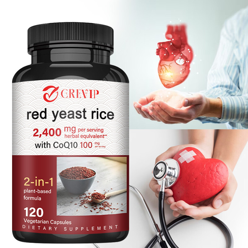 Red Yeast Rice 2400mg – CoQ10 – Energy & Stamina, Heart & Cardiovascular Health