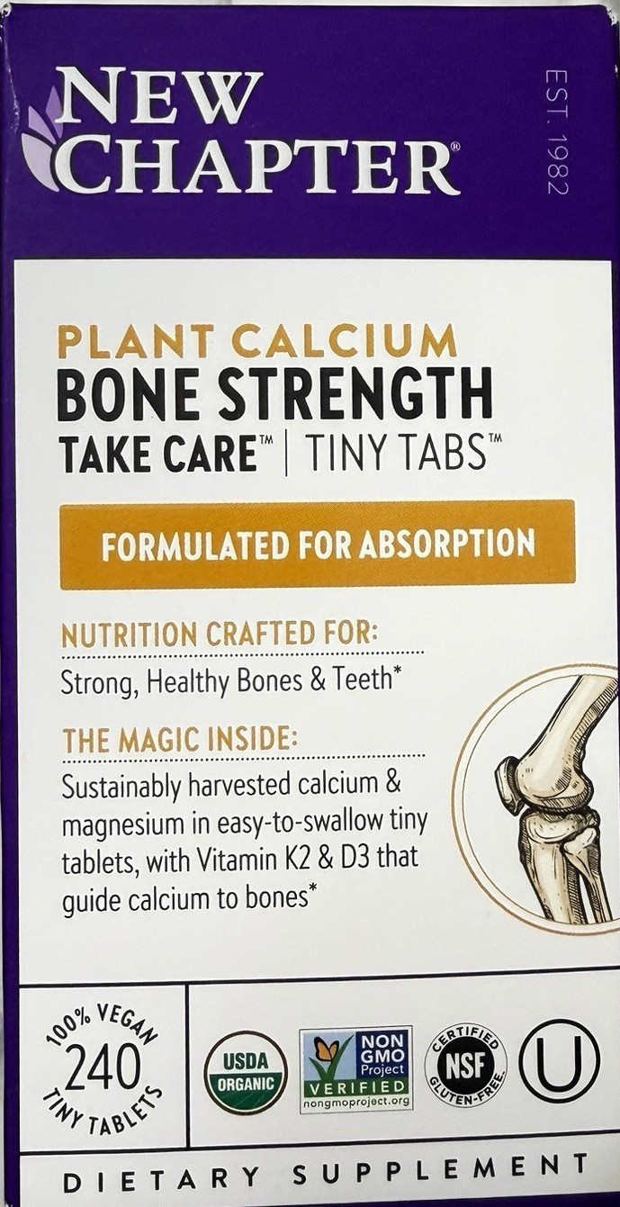 New Chapter Plant Calcium Bone Strength Supplement – 240 Tablets 03/2027