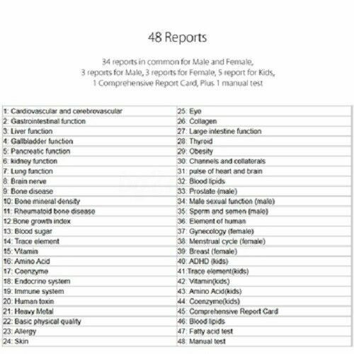 4TH Gen 2024 Quantum Resonance Magnetic Body Analyzer® 48 Report English Spanish